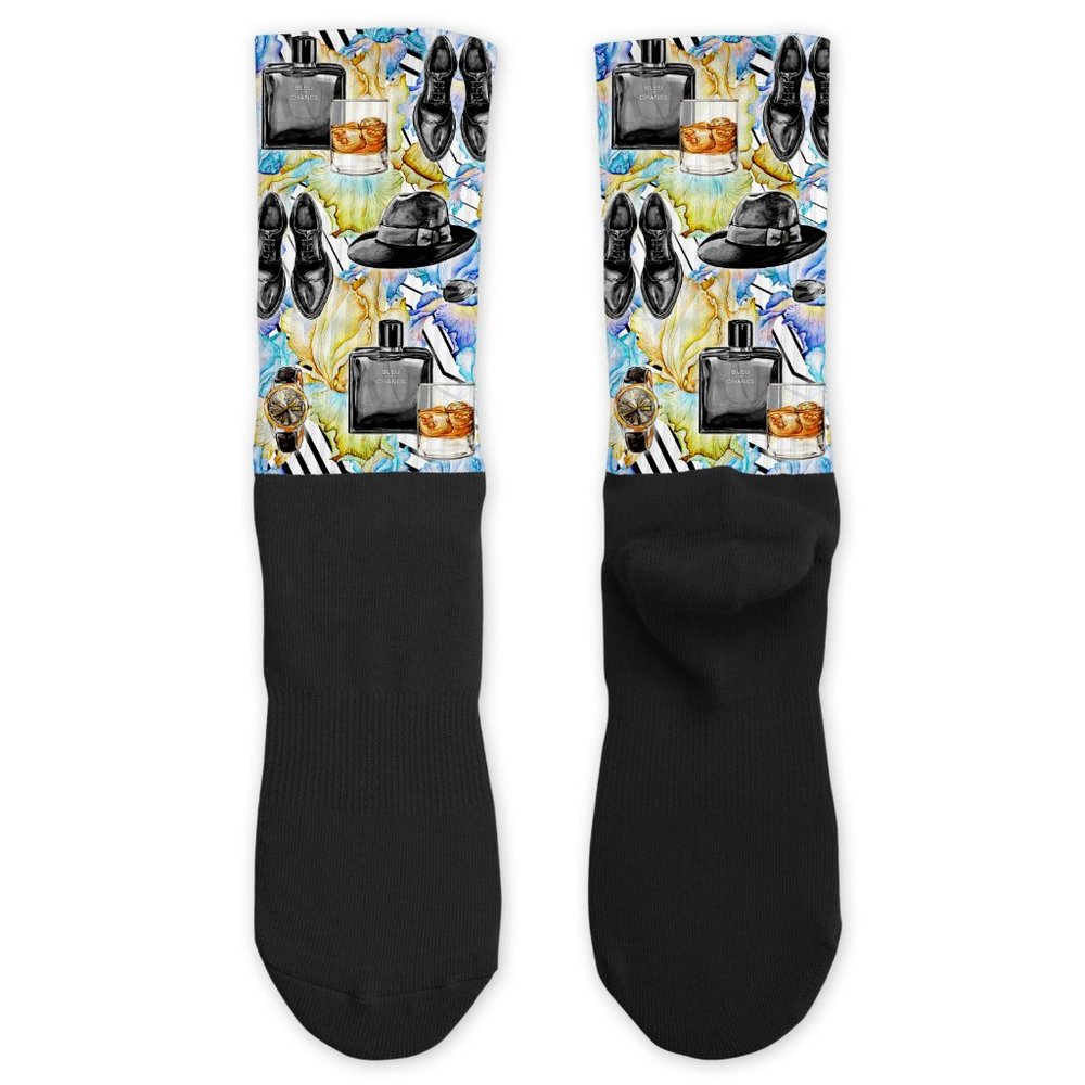 Gentlemen's Fashion Cologne Stacey Adams Dapper Design Cotton Athletic Sovks